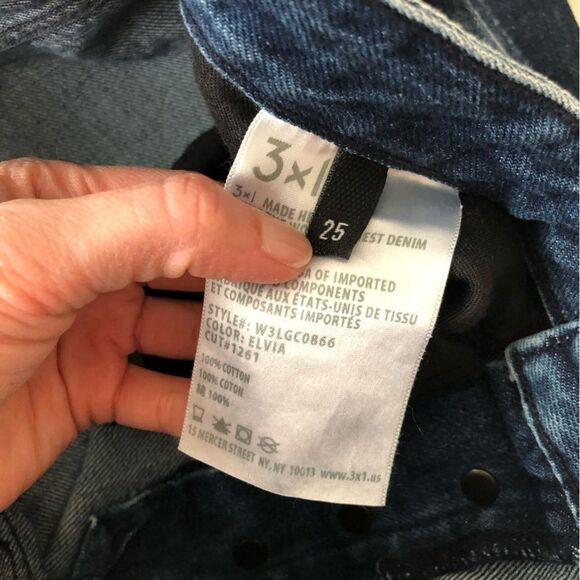 3x1 Higher Ground Gusset Cropped Flared Jeans Size 25 in Elvia 70s Boho Gypsy - Picture 6 of 15